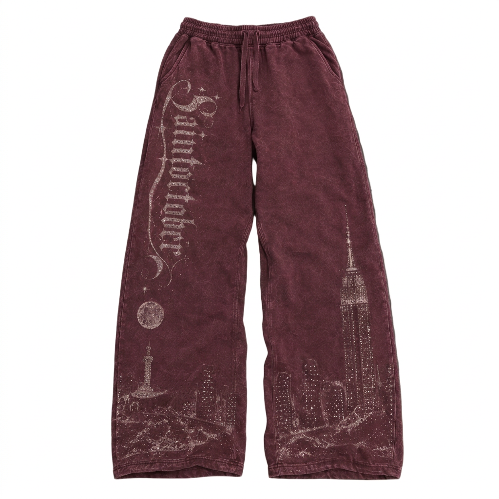 Midnight In Manhattan Sweats “Blush Red”