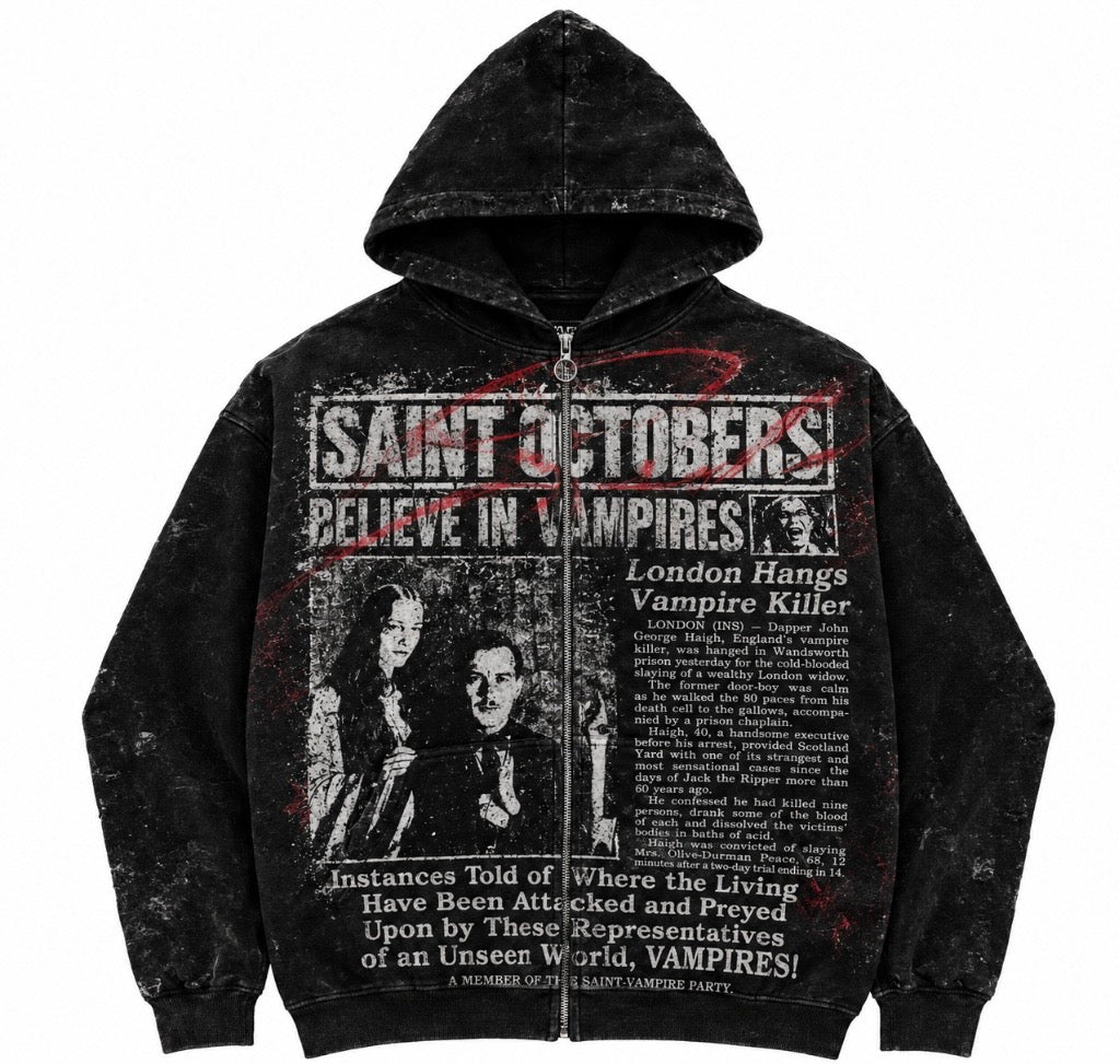 I Believe In Vampires Zip Up